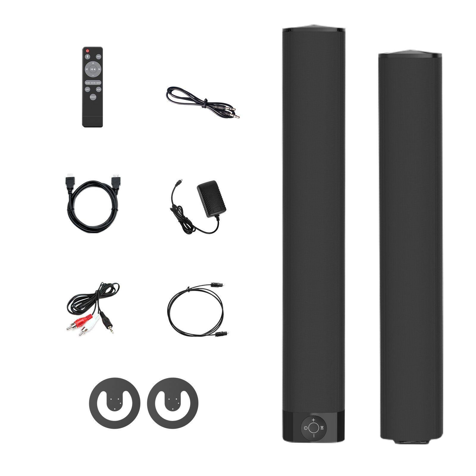 Alt View 4. COWIN - 2 in 1 Separable Bluetooth TV Soundbar Home Audio with Arc Optical AUX Connect - Black.