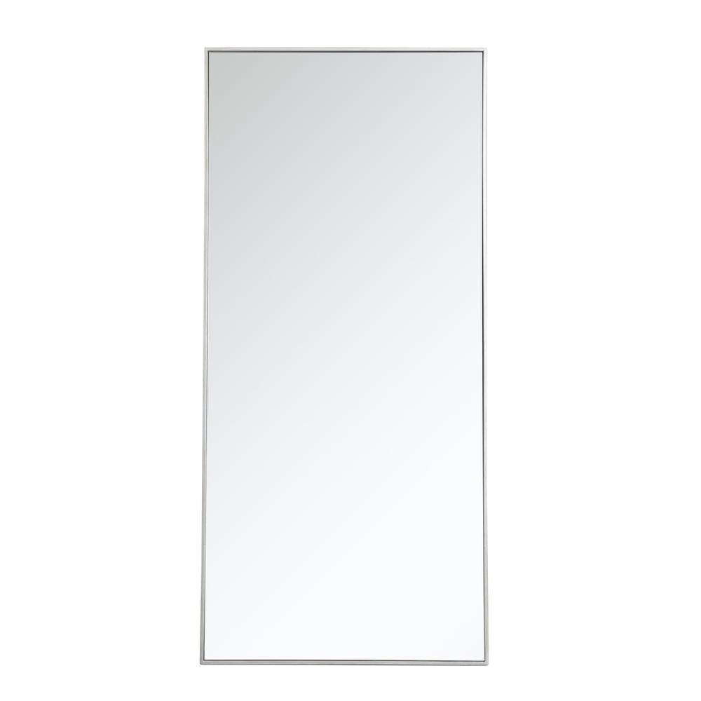 Alt View 8. Elegant Decor - Metal frame rectangle mirror 30 inch in silver - Silver.