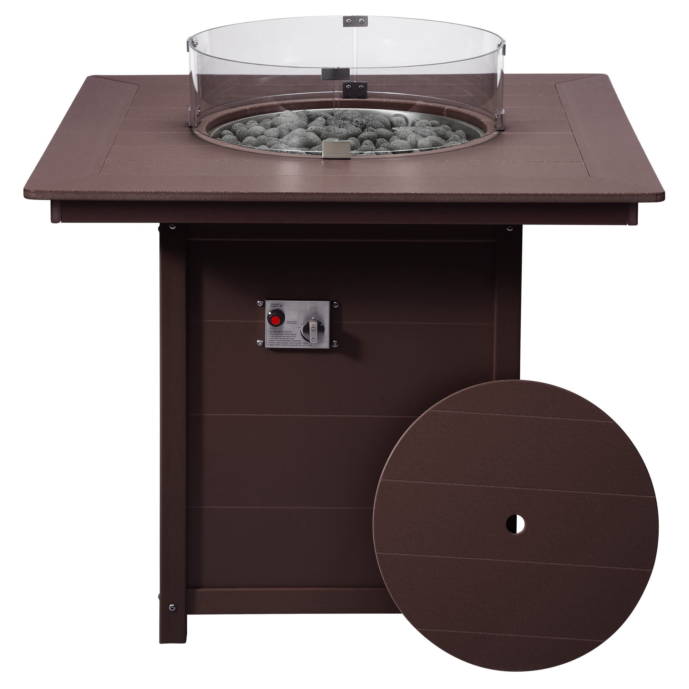 "WestinTrends - Helios 42"" Modern Outdoor Patio Gas Propane Square Fire Pit Table" price history on PriceWatchPro