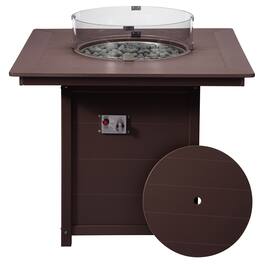 WestinTrends - Helios 42" Modern Outdoor Patio Gas Propane Square Fire Pit Table