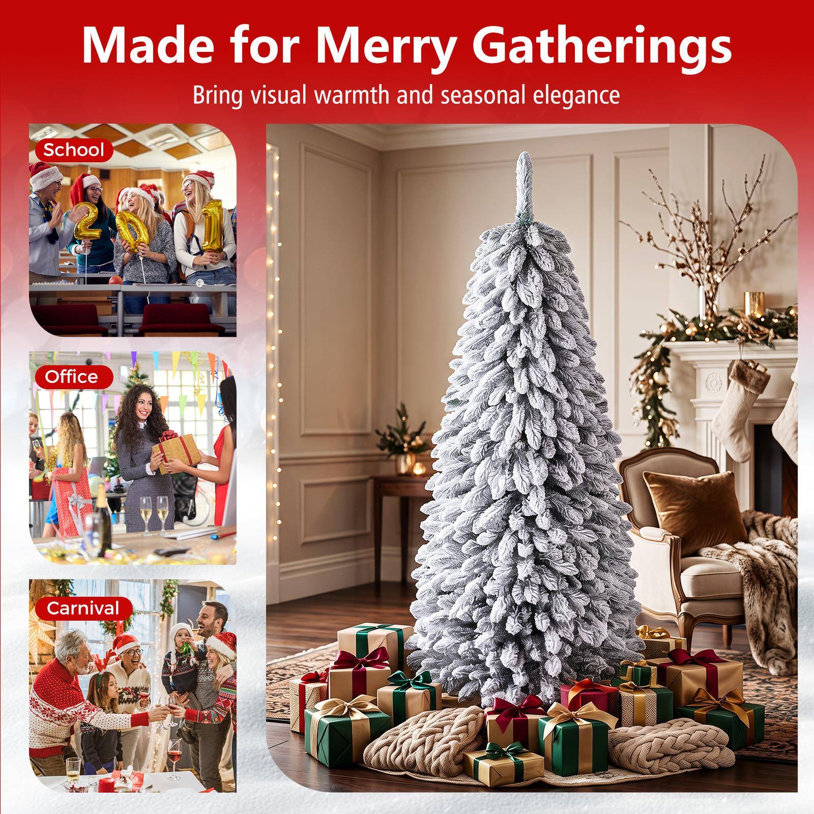 Made for Merry Gatherings  
Bring visual warmth and seasonal elegance

School  
Office  
Carnival