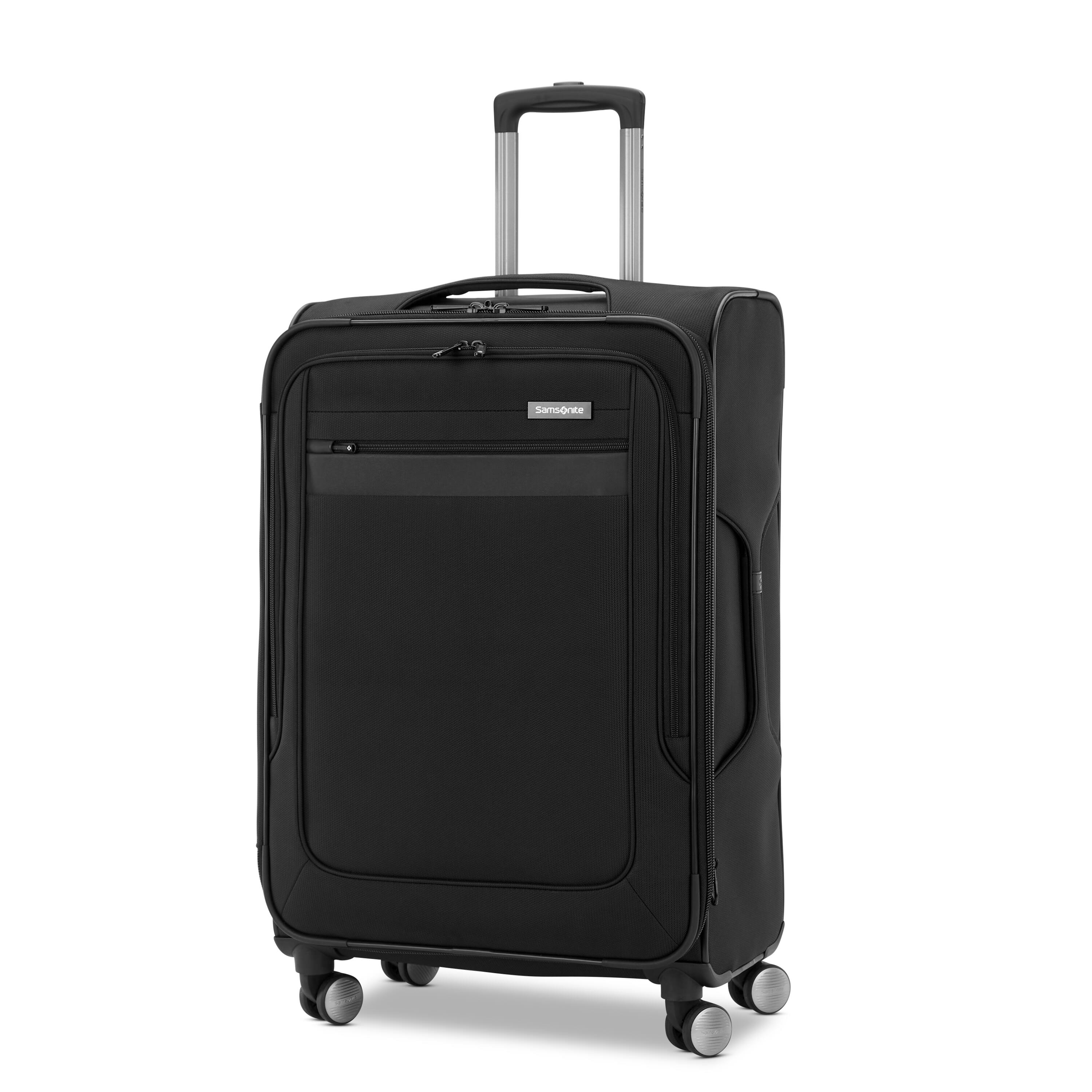 Front. Samsonite - Ascella 3.0 Med 25" Expandable Spinner Suitcase - Black.