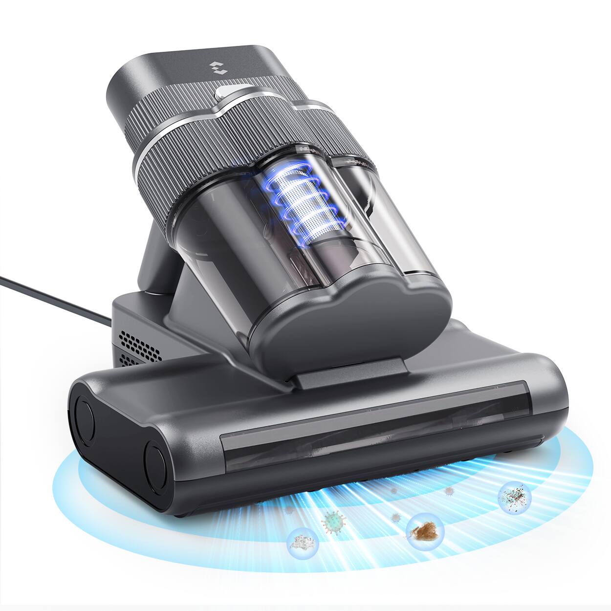 Front. Easyera - EASYERA Mattress Bed Vacuum Cleaner with UV-C & 140℉ Hot Air, 20Kpa Suction, 500W Handheld Vacuums for Dust & Pet Hair - Gray.