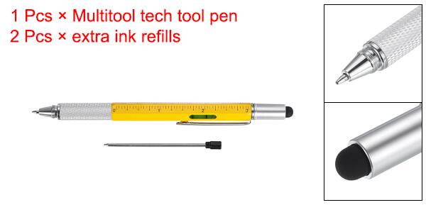 1 Pcs x Multitool tech tool pen  
2 Pcs x extra ink refills