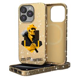 Keyscaper - NFL - Pittsburgh Steelers 2024 Illustrated Limited Edition Bling iPhone Case - 15 - Gold