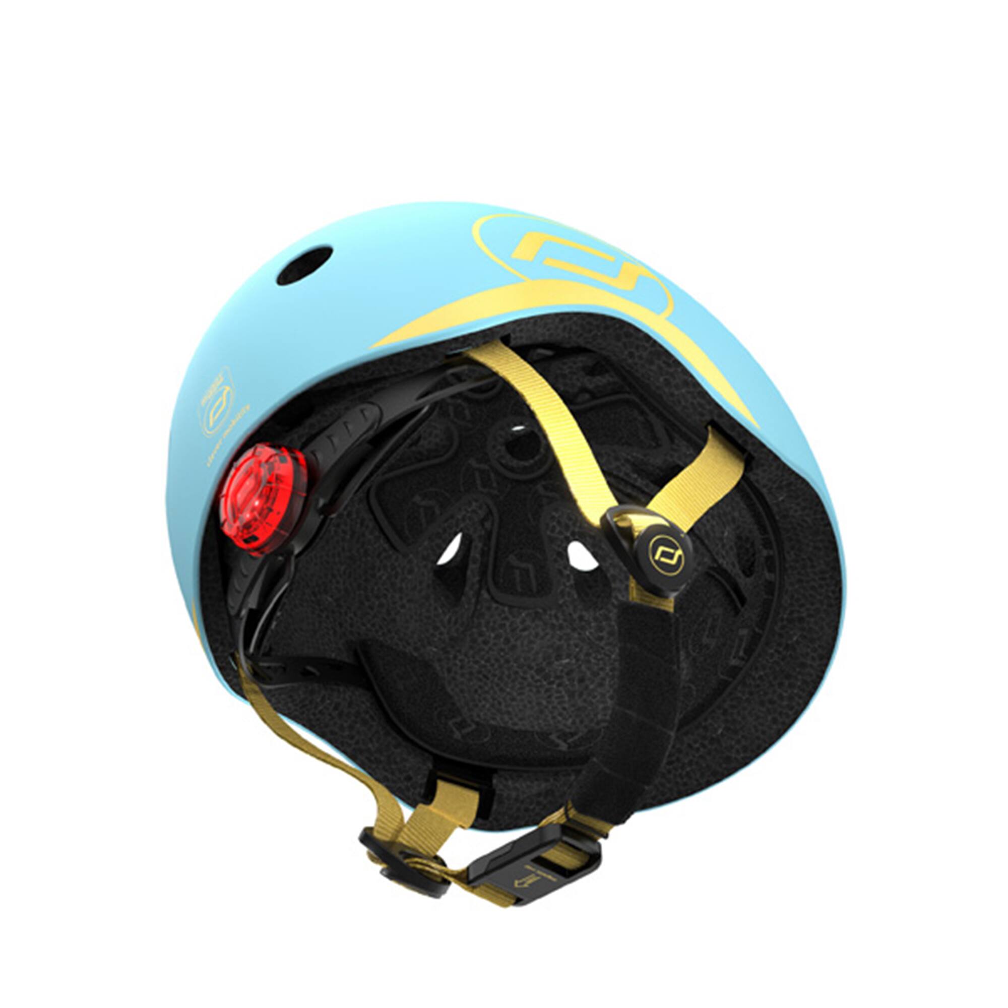 Alt View 4. Scoot & Ride - Scoot & Ride Toddler Kids Bike and Scooter Helmet with LED Light, XXS, Blueberry - Blueberry.