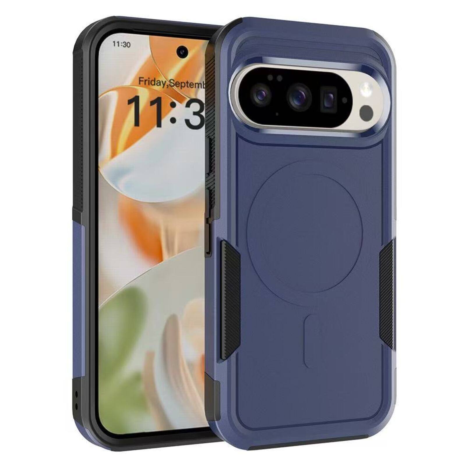 UUCOVER - Shockproof Magnetic Case for Google Pixel 10 /10 Pro / 9 / 9 Pro, Compatible with MagSafe Dual Layer Heavy Duty Cover - Darkblue price history on PriceWatchPro