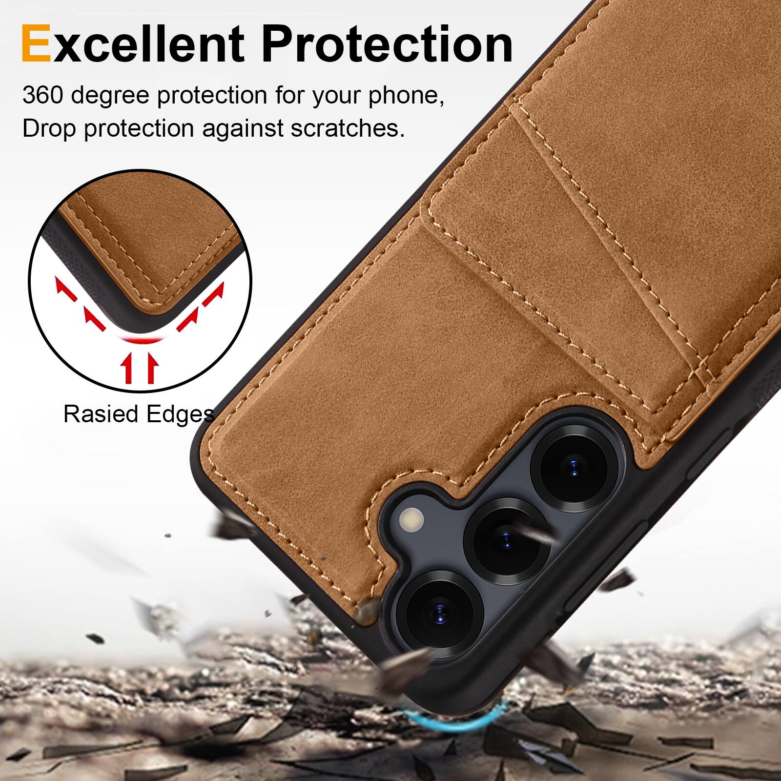 Excellent Protection

360 degree protection for your phone, Drop protection against scratches.

Raised Edges
