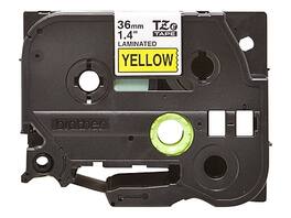 Brother - P-touch Laminated Label Maker Tape, 1-1/2" x 26-2/10' - Black On Yellow