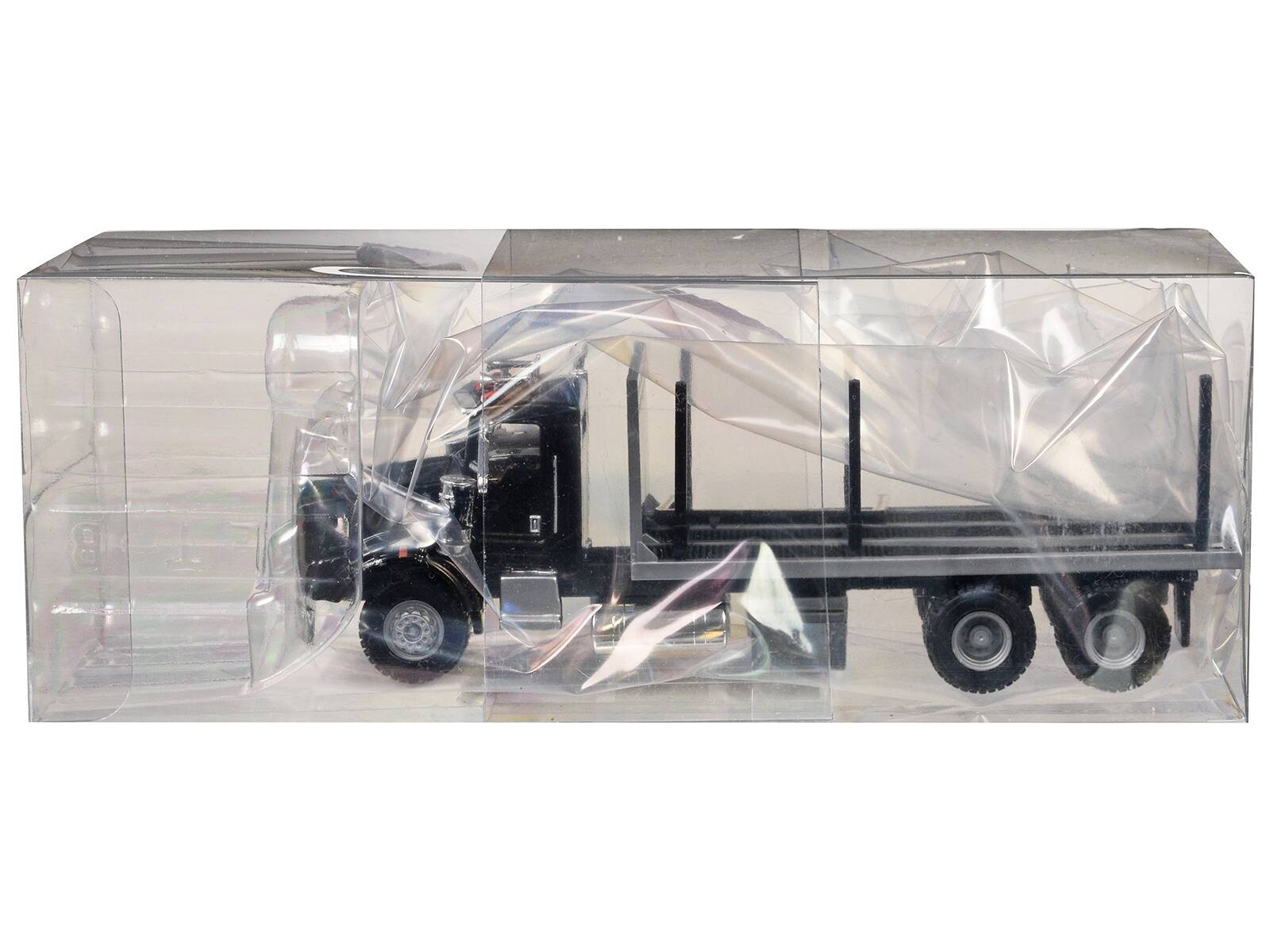 Left. Promotex - Kenworth T800 Stake Bed Truck Black 1/87 (HO) Plastic Model Car by Promotex - Black.