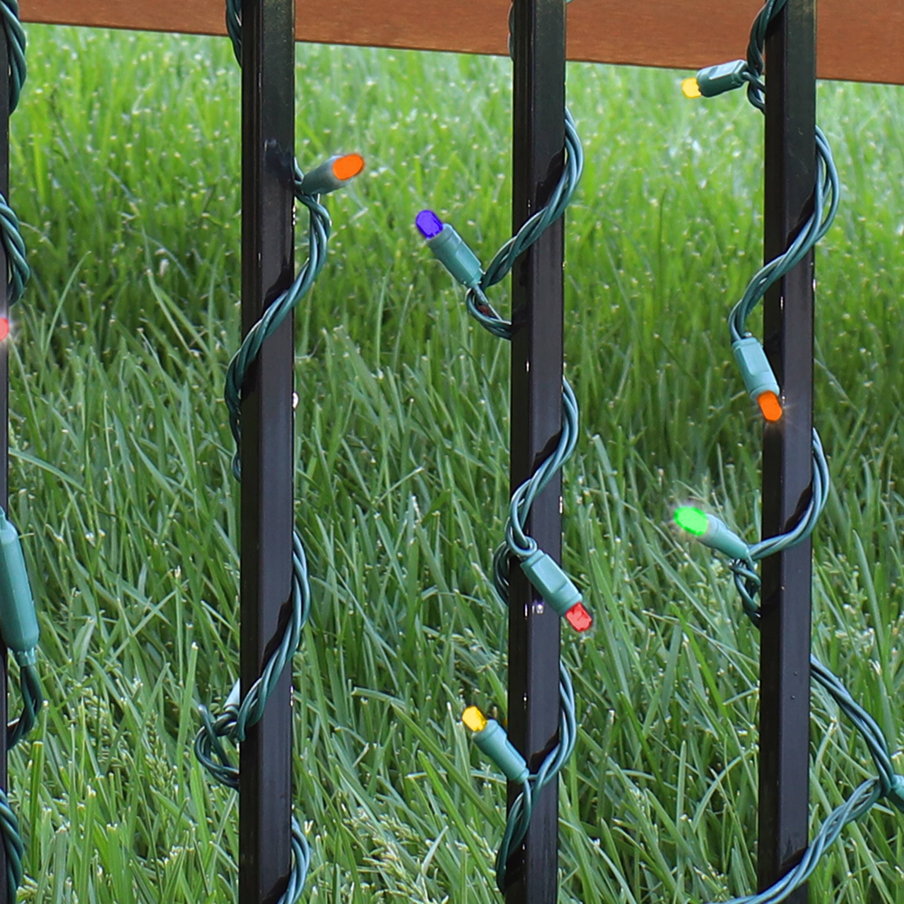 Alt View 3. Sunnydaze - 22 ft 70 Ct Holiday Wide Angle Outdoor LED String Lights - Multi.