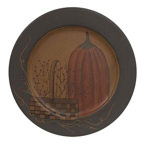 BreeBe - Pumpkin & Basket Vine Plate - Multi