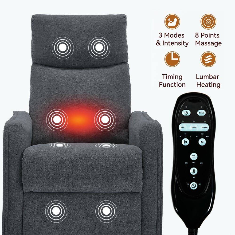 3 Modes & Intensity  
8 Points Massage  
Timing Function  
Lumbar Heating