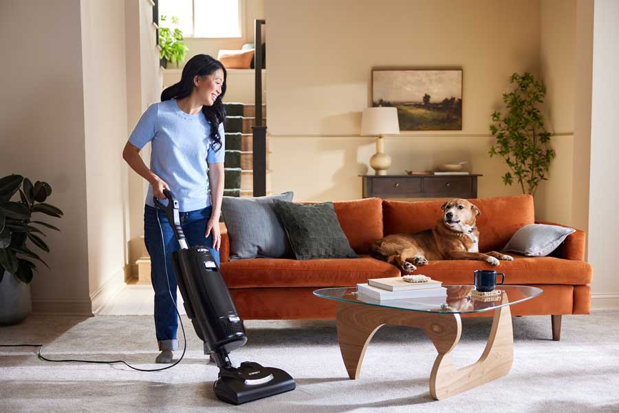 Alt View 1. Kirby - V530 Signature Series Upright Vacuum with Multi-Surface Power Nozzle - Carbon Black.