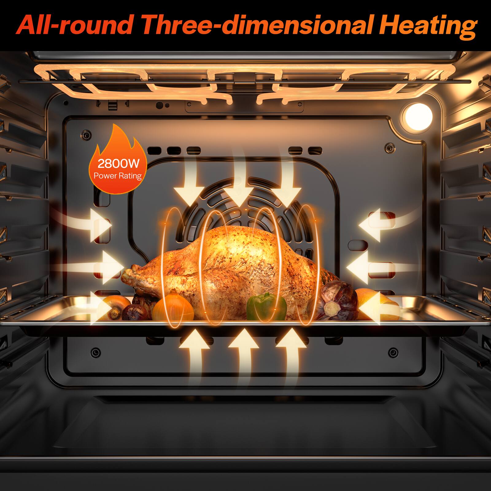 All-round Three-dimensional Heating 2800W Power Rating