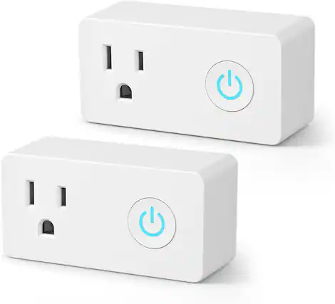 Front. BN-LINK - BN-LINK WiFi Heavy Duty Smart Plug Outlet, No Hub, Timer Function, White, Alexa & Google Compatible, 2.4 GHz, 2 Pack - White.