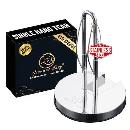 SINGLE HAND TEAR
EASY STORAGE
100% ORIGINAL
Gourmet Easy
Kitchen Paper Towel Holder
STAINLESS STEEL