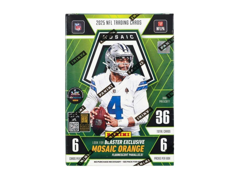 2025 Panini Mosaic Football 6-Pack Blaster Box price history on PriceWatchPro