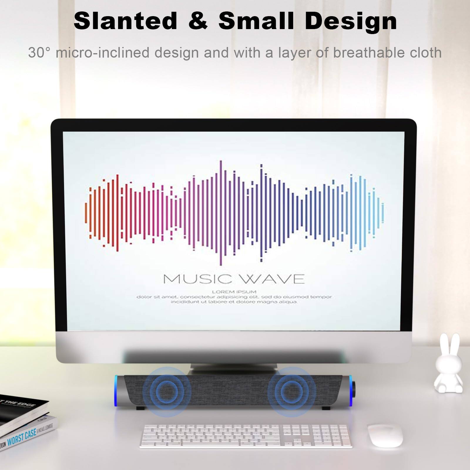 Slanted & Small Design  
30° micro-inclined design and with a layer of breathable cloth  

MUSIC WAVE  
LOREM IPSUM  
dolor sit amet, consectetur adipiscing elit, sed do eiusmod tempor incididunt ut labore et dolore magna aliqua