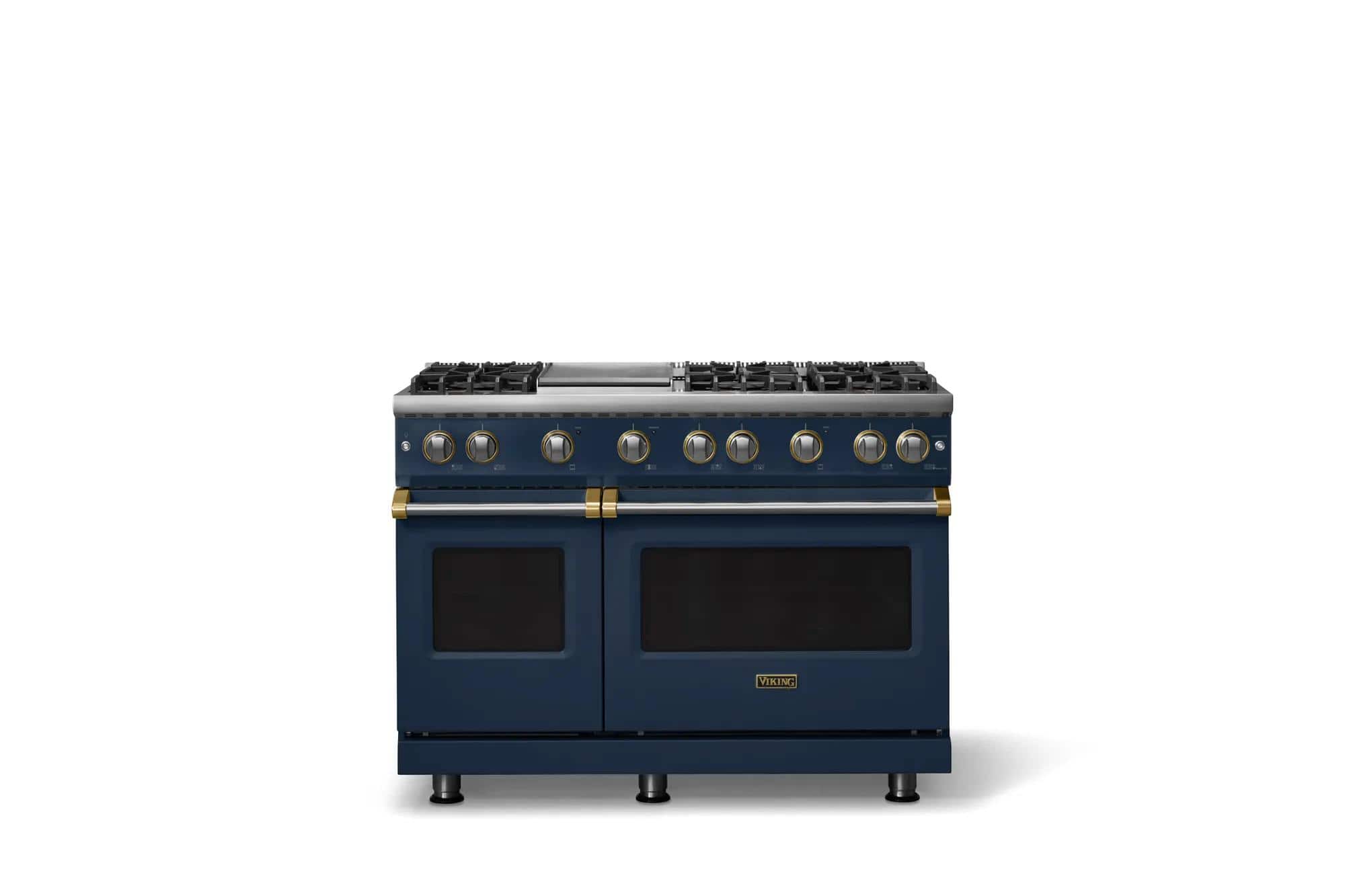 Viking - Pro 5 Series 6.1 Cu. Ft. Freestanding Sealed 6 Burner Gas Convection Range w. Griddle - Slate Blue w. Brushed Brass - Slate Blue price history on PriceWatchPro