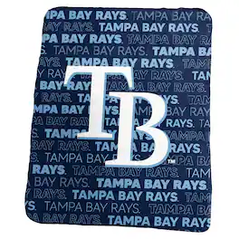 Logo Brands - Tampa Bay Rays 50" x 60" Classic Fleece Throw Blanket - Multicolor