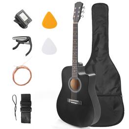 Winado - 41 Inch Beginner Acoustic Guitar Kit , 6 String Basswood Classical Guitars Full Kit with Bag, Strap, Picks
