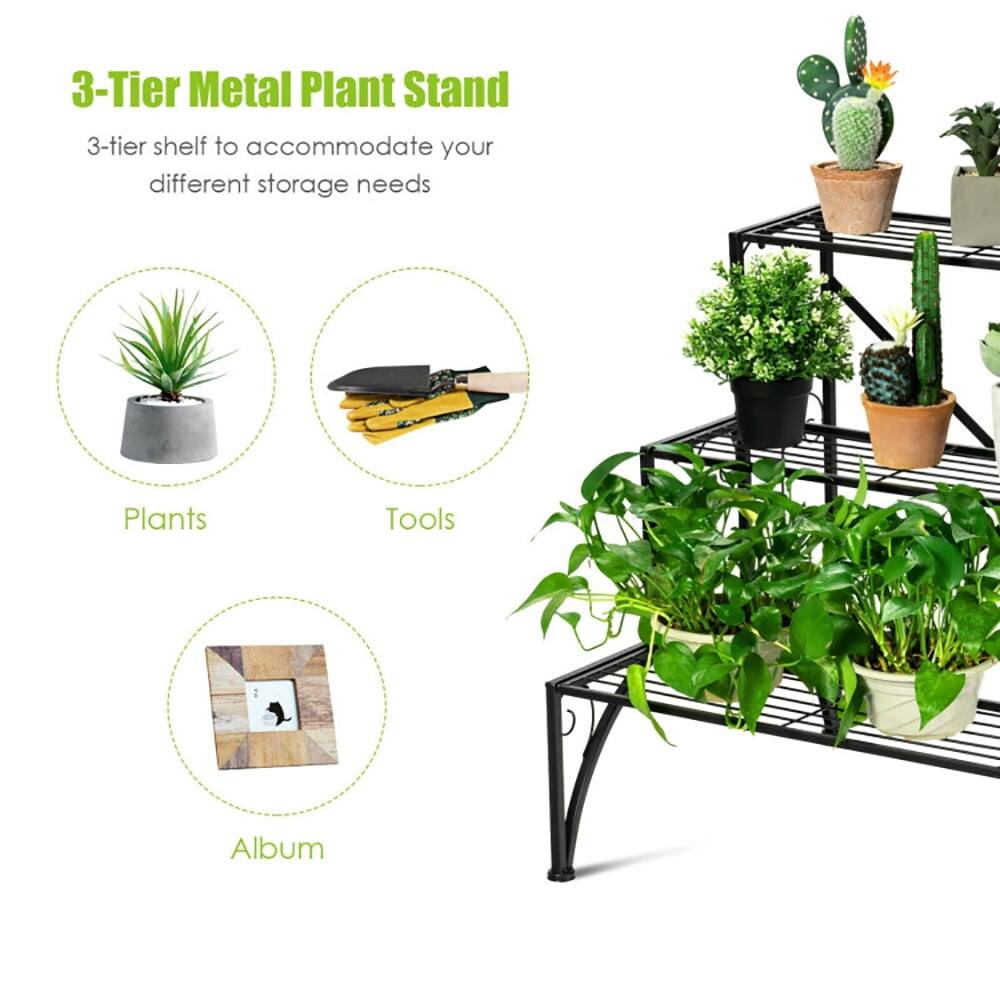 3-Tier Metal Plant Stand

3-tier shelf to accommodate your different storage needs

Plants  
Tools  
Album