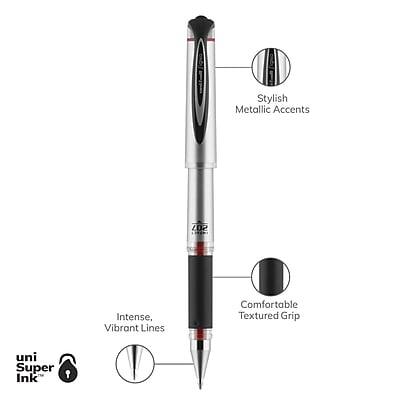 Stylish Metallic Accents  
Intense, Vibrant Lines  
Comfortable Textured Grip  
uni Super Ink™