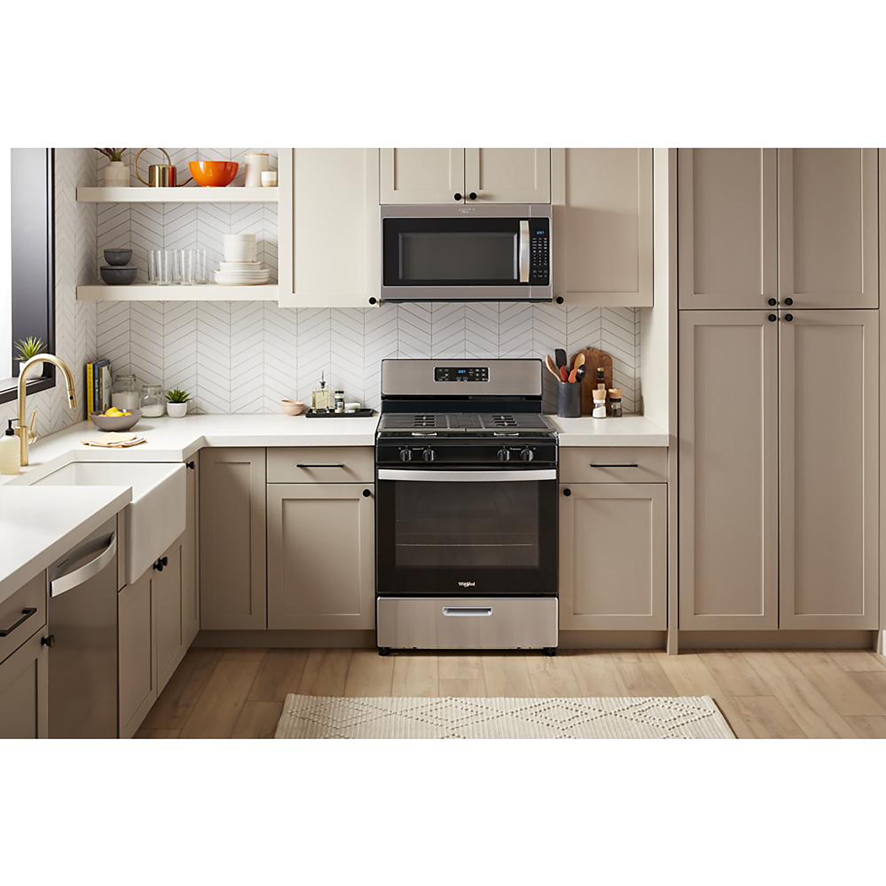 Alt View 20. Whirlpool - 5.1 Cu. Ft. Freestanding Gas Range with Broiler Drawer - Stainless Steel.