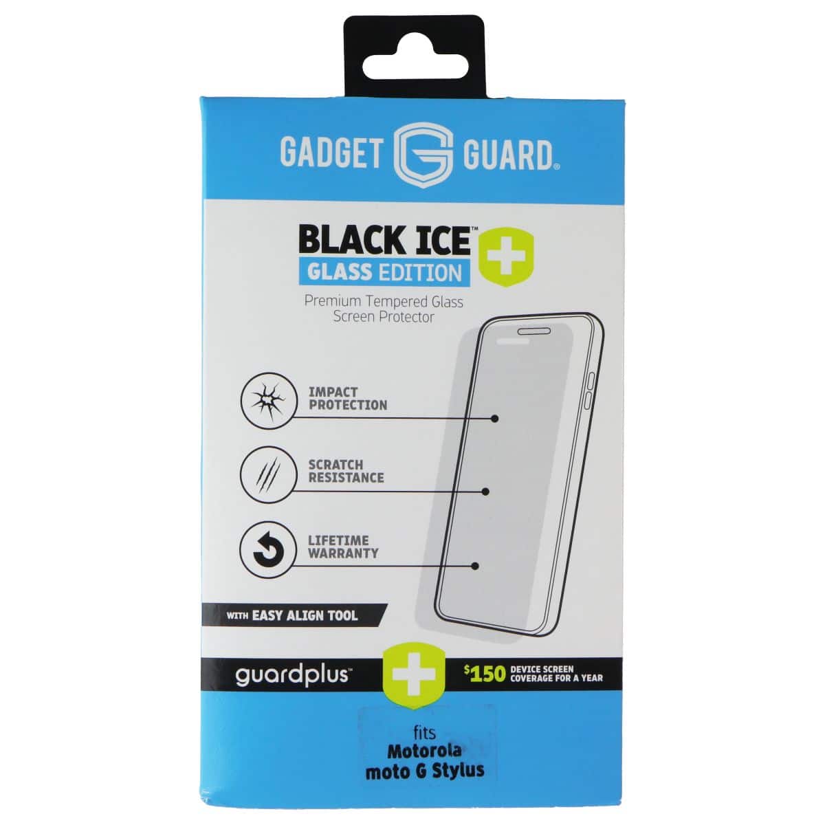 Gadget Guard - Black Ice Glass+ (Plus) Screen Protector for Motorola Moto G Stylus - Clear