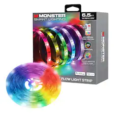 MONSTER SMART LIGHTING
6.5FT
60 RGB+IC LEDs
- APP CONTROL
- VOICE CONTROL
- RAZER CHROMA
- PC CONTROL
- SOUND REACTIVE RGB+IC FLOW
- multiple colors at once
WORKS WITH:
- Hey Google
- Alexa
FLOW LIGHT STRIP