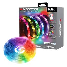 Monster - Smart 6.5ft Sound Reactive Indoor Multi-Color LED Light Strip, Razer Chroma - Multicolor
