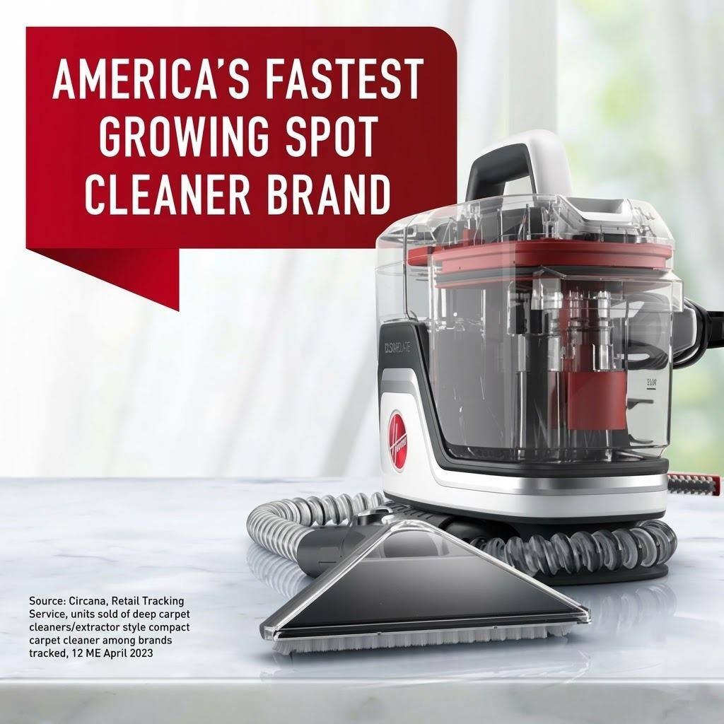 AMERICA'S FASTEST GROWING SPOT CLEANER BRAND

2100

Source: Circana, Retail Tracking Service, units sold of deep carpet cleaners/extractor style compact carpet cleaner among brands tracked, 12 ME April 2023