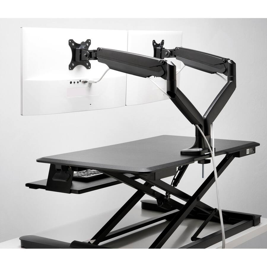 Alt View 3. Kensington - Kensington SmartFit Mounting Arm for Monitor, Flat Panel Display, Curved Screen Display - Black - Landscape/Portrait - Black.