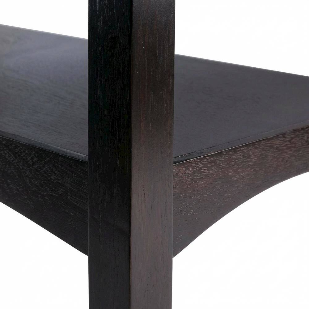 Left. FurniFact - Dark Coffee Finish Coffee Table with Solid Wood Top and Transitional Style - Coffee.
