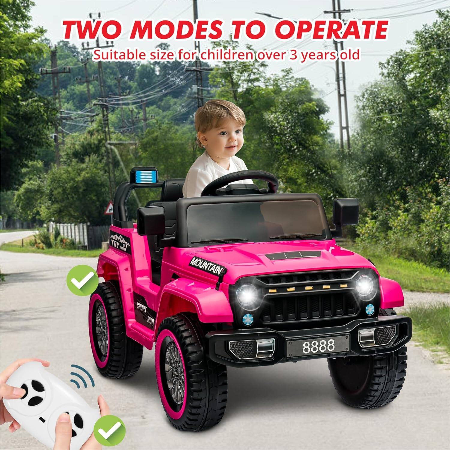 TWO MODES TO OPERATE  
Suitable size for children over 3 years old  

TRY  
SPORT  
MOUNTAIN  
8888