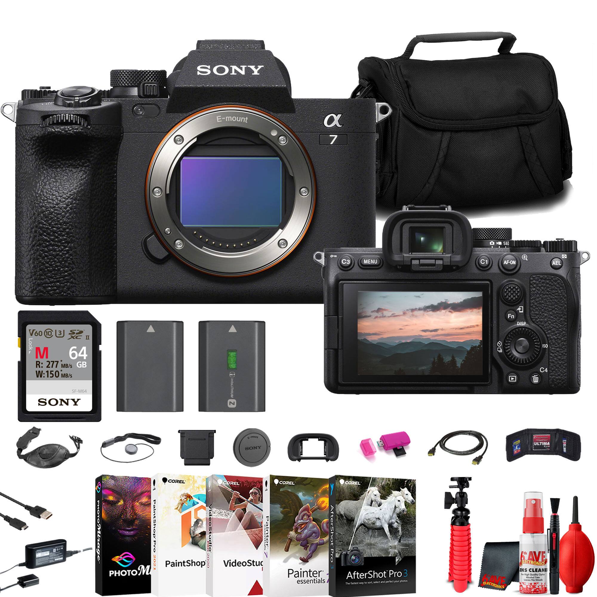 Sony - a7 IV Mirrorless Camera Bundle + 64GB Card + Battery + Software + Bag + Tripod + Accessories