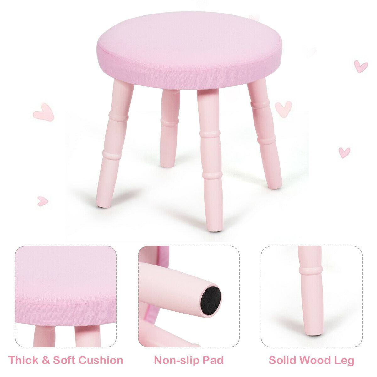 Thick & Soft Cushion, Non-slip Pad, Solid Wood Leg