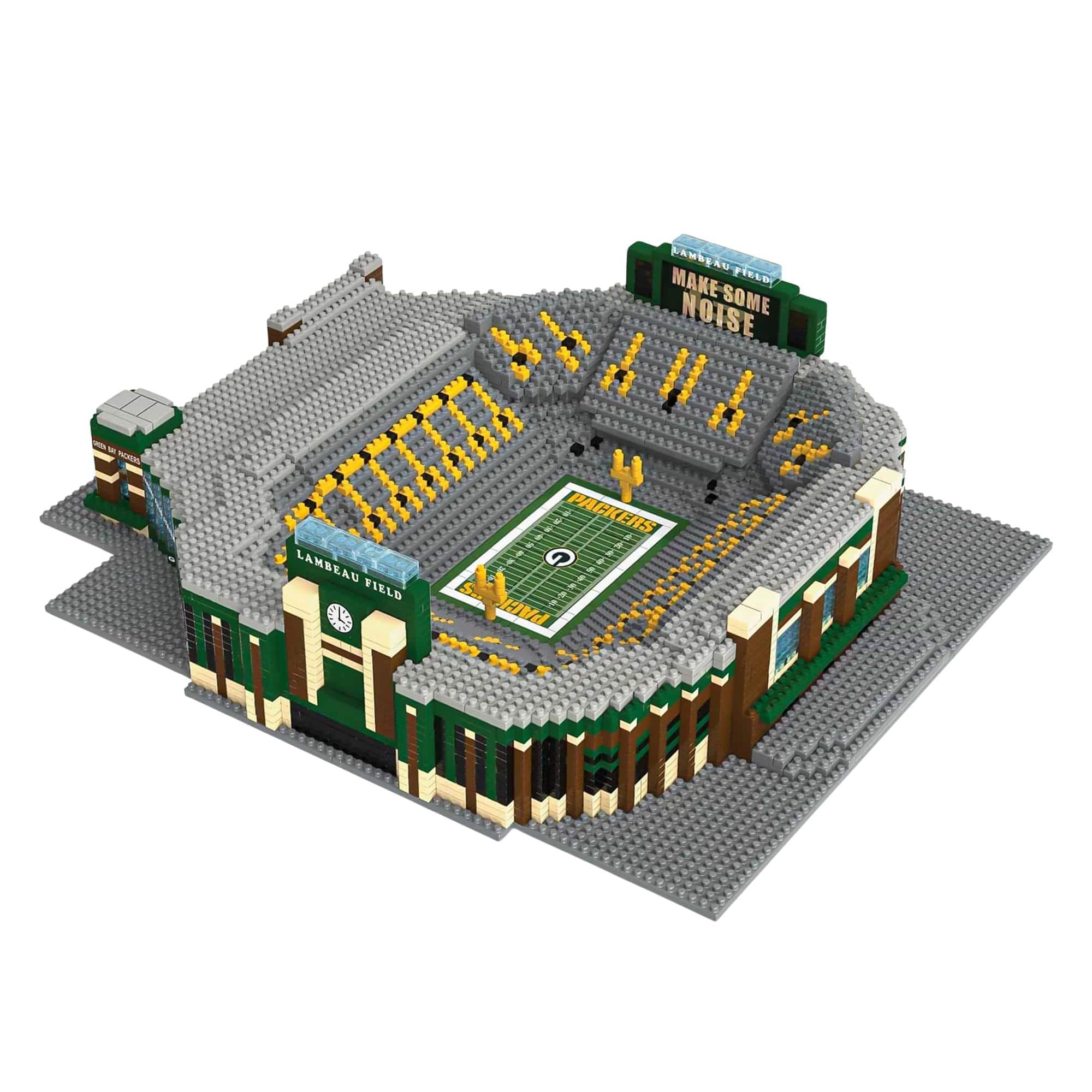Forever Collectibles - Green Bay Packers NFL FOCO BRXLZ Stadium Building Block Set - Gray