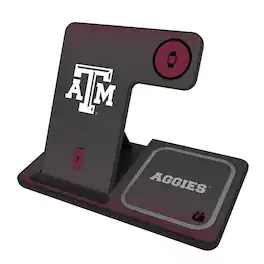 Keyscaper - Texas A&M Aggies Linen Print 3-in-1 Charging Station - Black