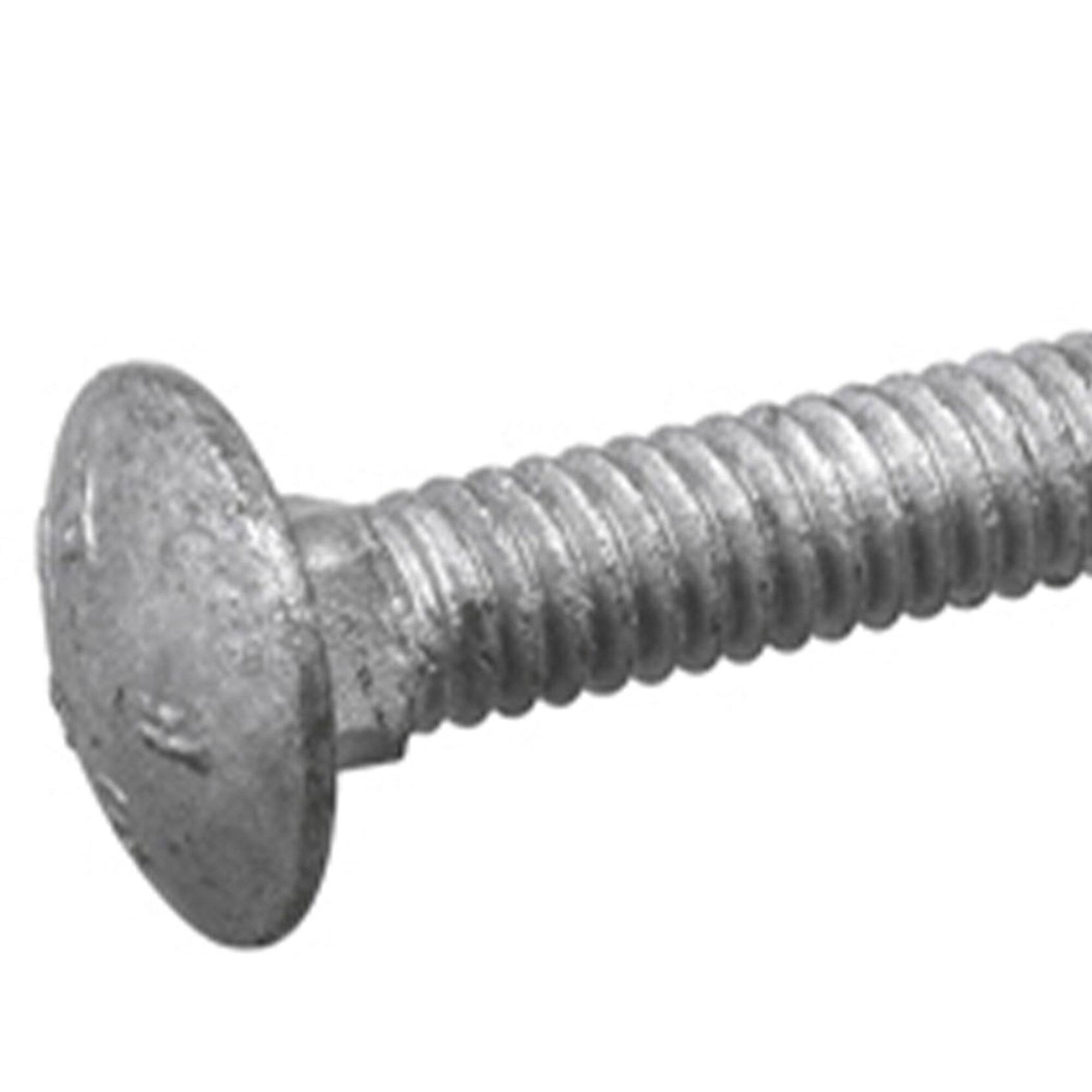 Alt View 3. Hillman - Hillman Galvanized 1/4 x 4 Inch Carriage Bolts for Wood/Metal Frame, (100 Pack).