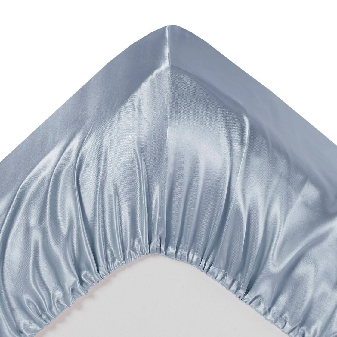 Alt View 4. Gracie Mills - Gracie Mills Coralie 6-Piece Wrinkle-free Satin Sheet Set - Blue.