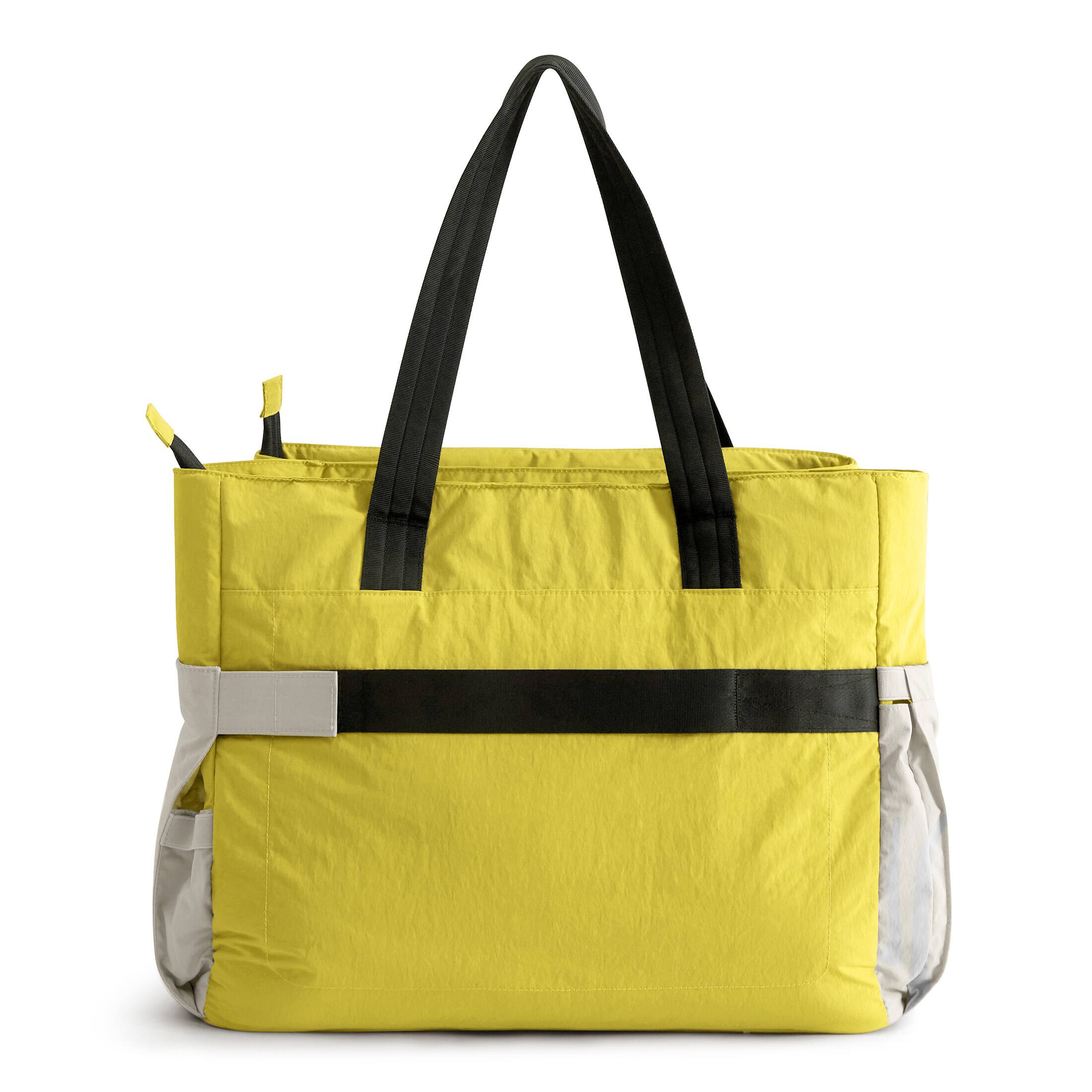 Back. Bagsmart - Paz 23L Commuter Tote, Water-Resistant Tote with 15.6" Laptop Compartment for Work & Travel - Mango.
