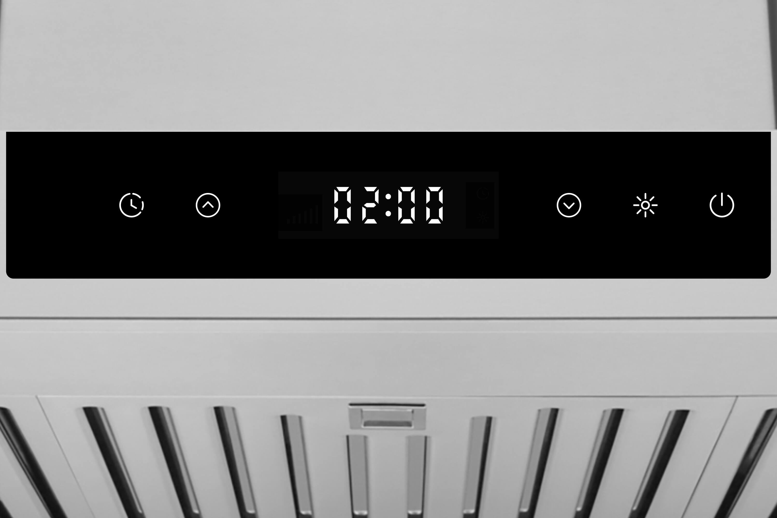 Back. Hauslane - Hauslane Island Range Hood Stainless Steel Vent Hood, LED Lights Dishwasher-Safe Filters (36 inch) - Stainless steel.