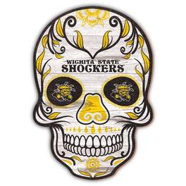 Fan Creations - Wichita State Shockers 12'' Sugar Skull Sign - Multicolor