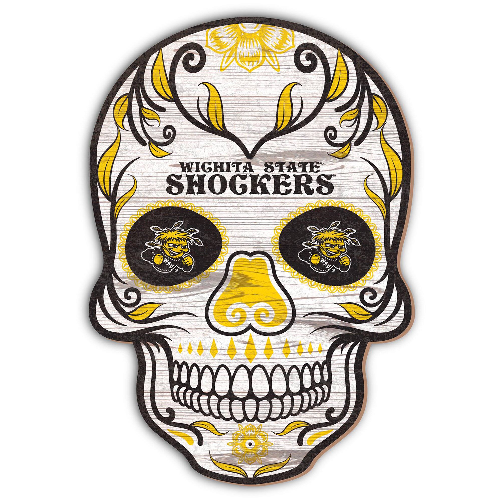 Wichita State Shockers 12'' Sugar Skull Sign