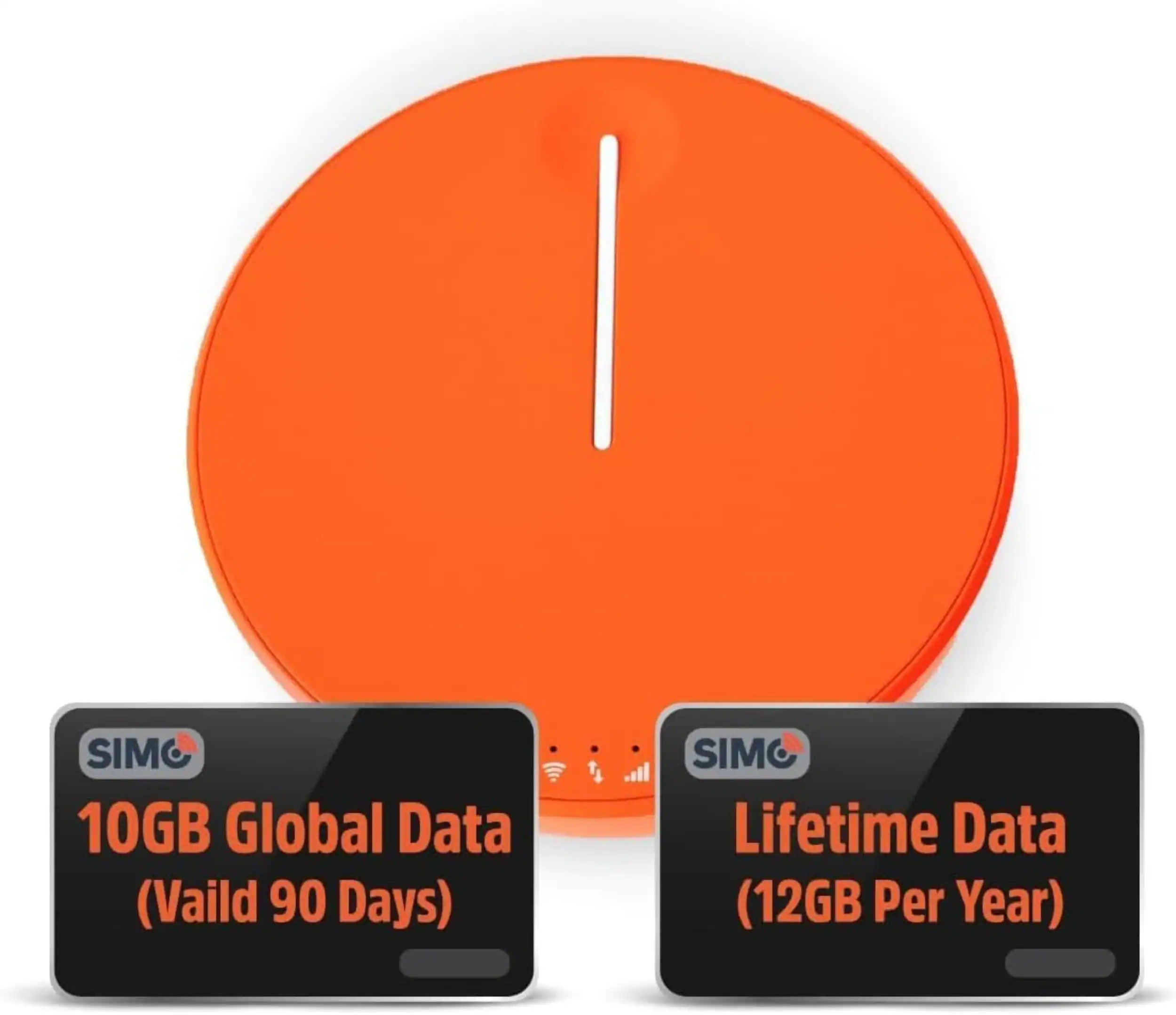 SIMO - Solis Hero 4G LTE Hotspot & Power Bank with Lifetime Data - Orange (Unlocked)