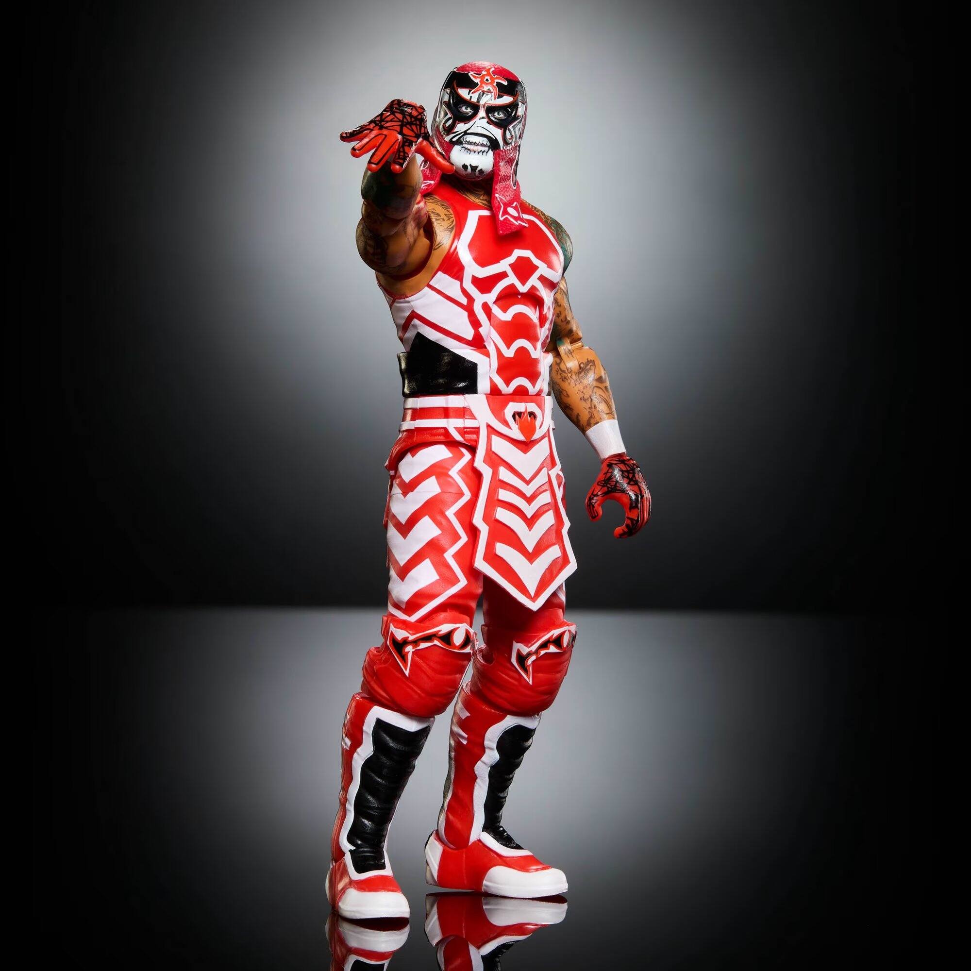 Left. Mattel - WWE Elite Penta Action Figure, Series #126, 6-inch Collectible with Accessories - Red.