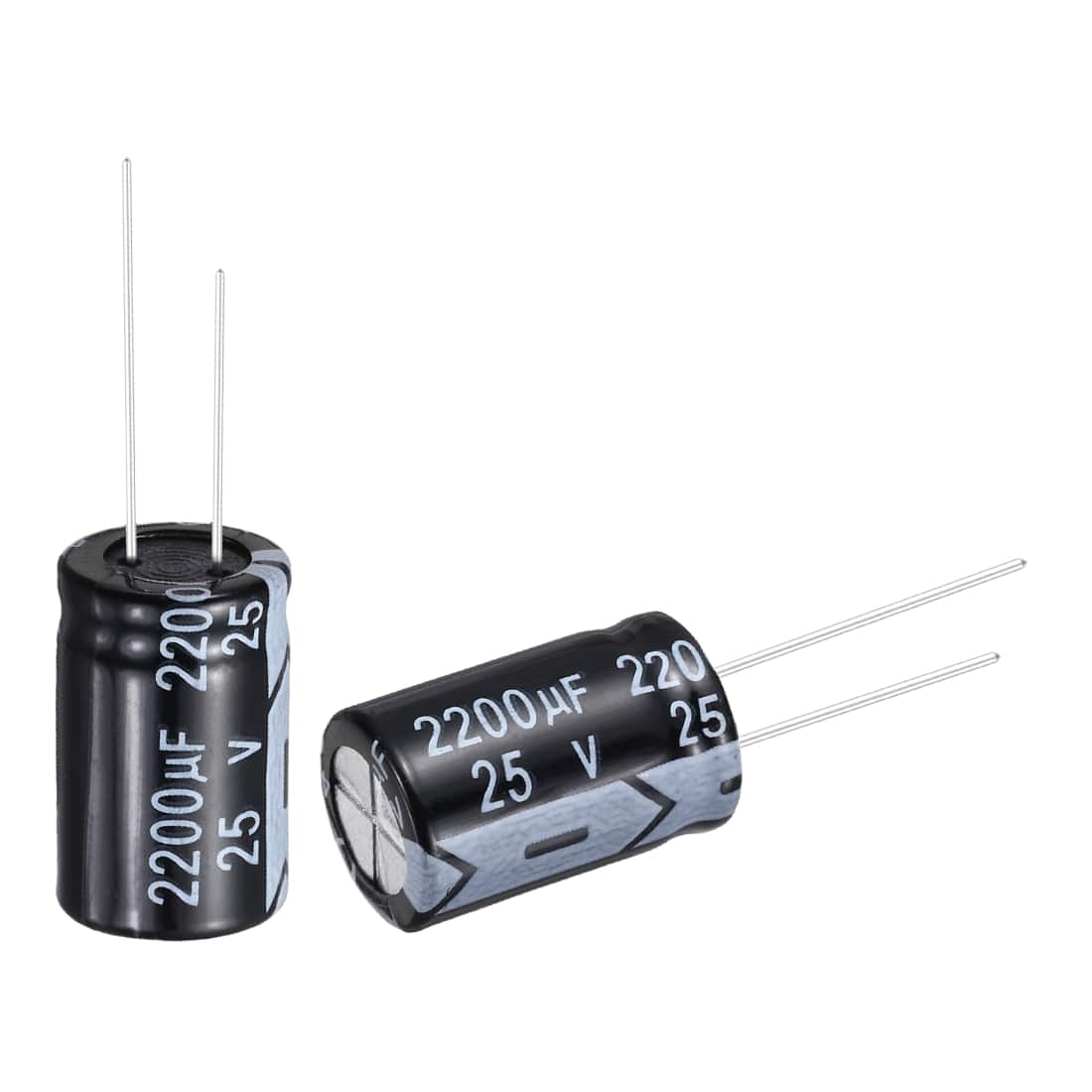Unique Bargains - 2200uF 25V 13x20mm Electrolytic Capacitor, Radial Leads Aluminum, 24pcs, for Power Supplies/Audio/Lighting - Black price history on PriceWatchPro