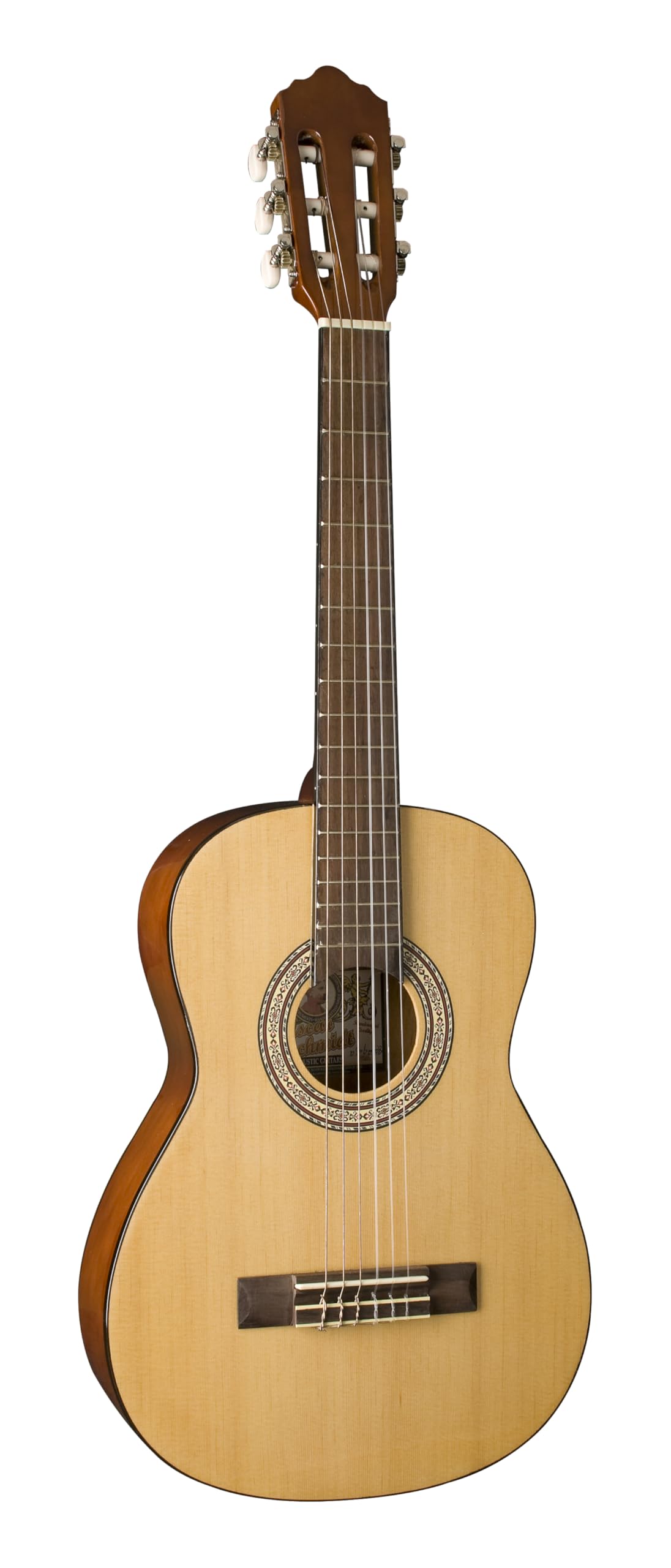 Alt View 4. Oscar Schmidt - Oscar Schmidt OCHS-A 1/2 Classical Acoustic Guitar. Natural Spruce - Natural.